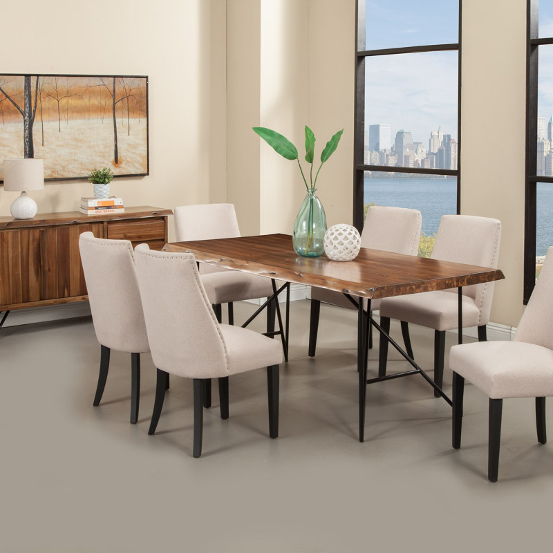 Live Edge 5 Piece Dining Set (Parson)