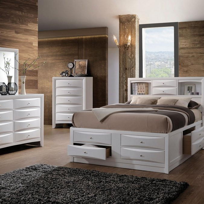 21700Q-4PC 4PC SETS IRELAND WHITE QUEEN BED