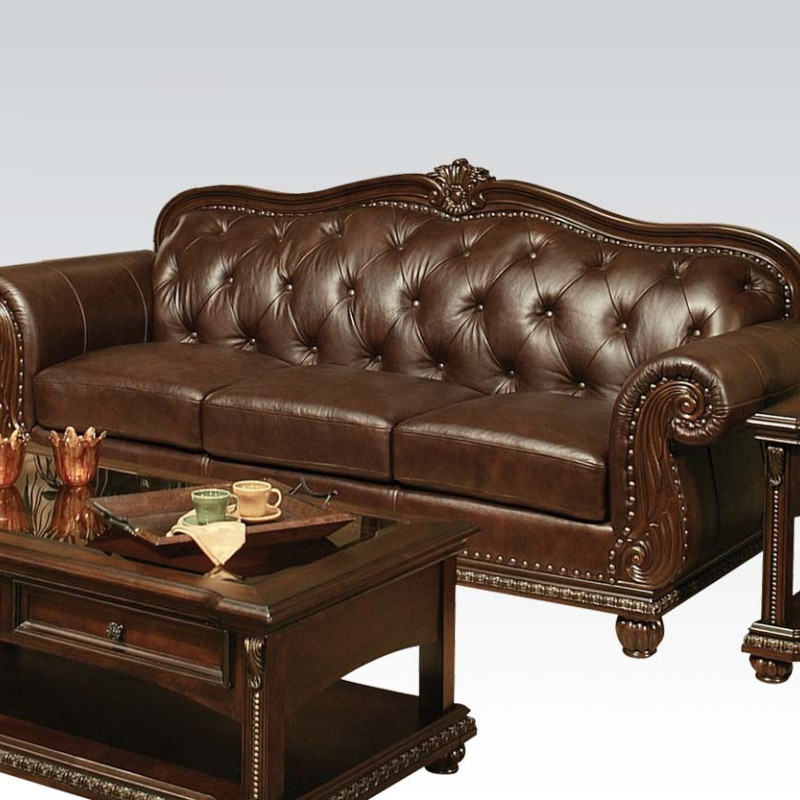 15030 TOP+SPLIT LEATHER SOFA