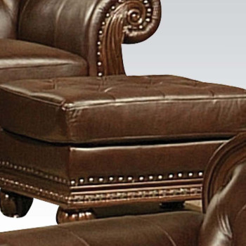 15034 TOP+SPLIT LEATHER OTTOMAN