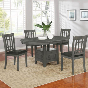 108211-S5 Lavon 5-Piece Dining Set Medium Grey