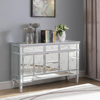 5-Drawer Accent Cabinet Silver 950849
