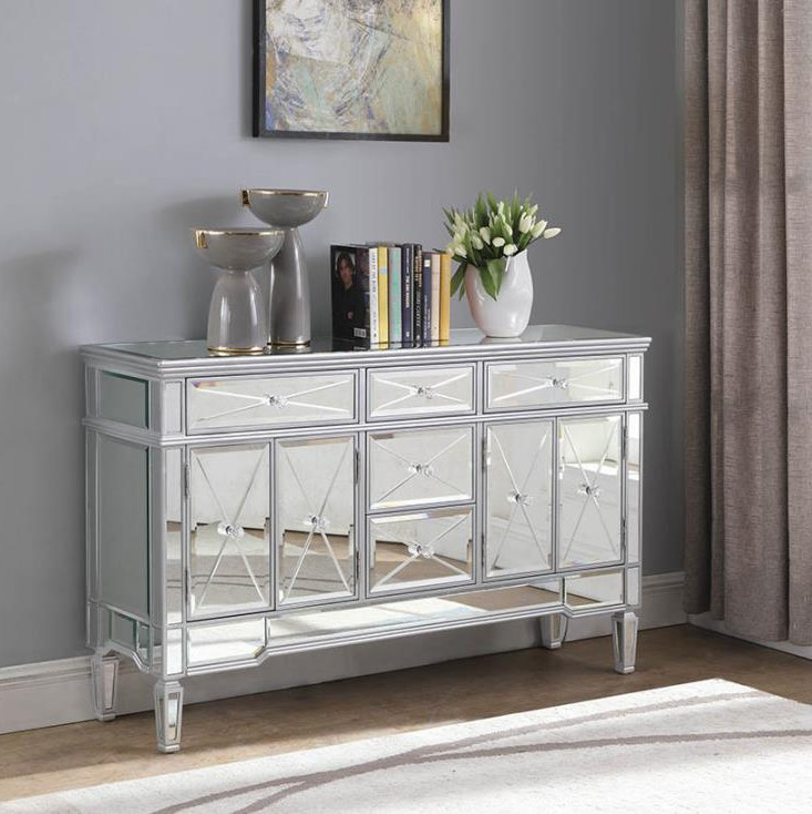 5-Drawer Accent Cabinet Silver 950849