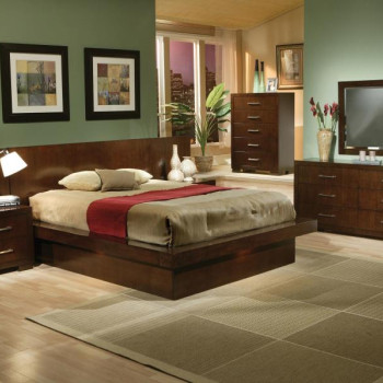 Jessica Queen Panel Bed 4 Piece Set (Q.BED,NS,DR,MR) 200711Q-S4