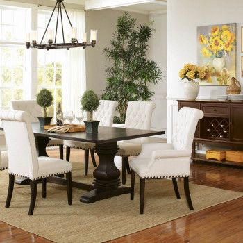 Parkins Traditional Rustic Espresso Dining Table and Chair Sets 5Pc