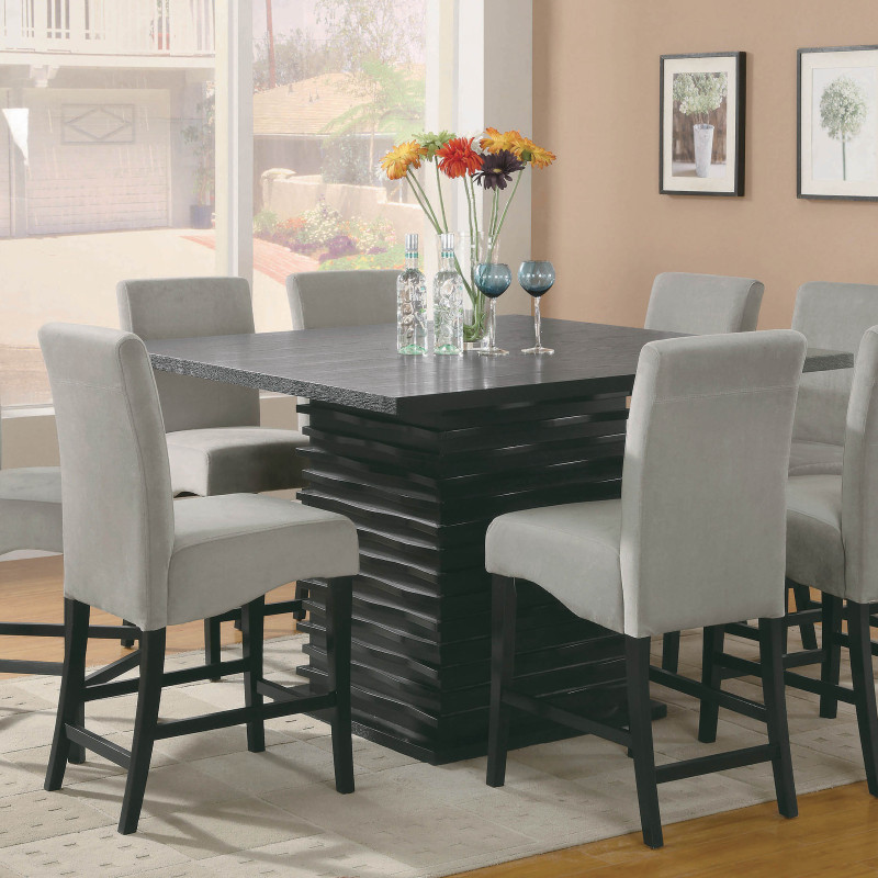 Stanton Contemporary Black Counter-Height Table and Chair Sets