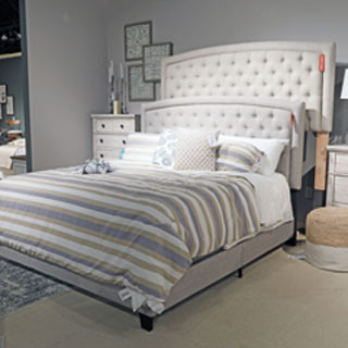B090 Jerary King Upholstered Bed Gray