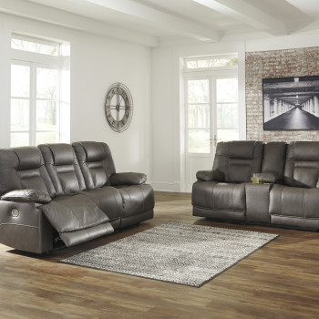 U54602 Wurstrow 2PC SETS PWR REC Sofa with ADJ Headrest + PWR REC Loveseat/CON/ADJ HDRST