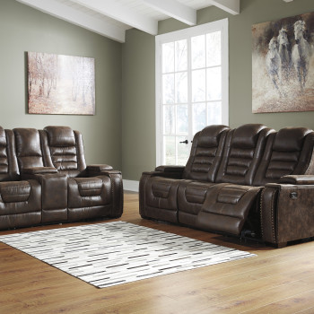 38501 Game Zone 2PC SETS PWR REC Sofa with ADJ Headrest + PWR REC Loveseat/CON/ADJ HDRST