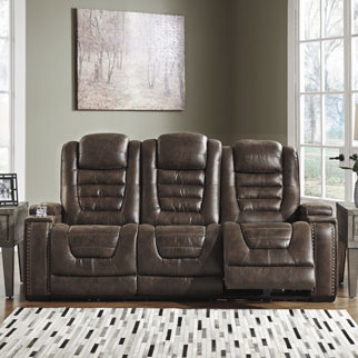 38501 Game Zone PWR REC Sofa with ADJ Headrest