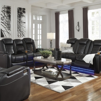 37003 Party Time 3PC SETS PWR REC Sofa with ADJ Headrest + PWR REC Loveseat/CON/ADJ HDRST + PWR Recliner/ADJ Headrest