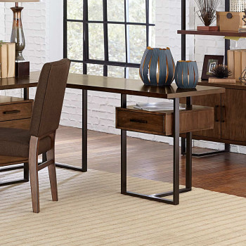 Sedley Reversible Return Desk with One Cabinet - Walnut