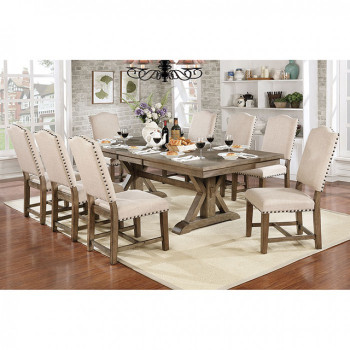 CM3014T-9PC 9PC SETS JULIA DINING TABLE + 8 SIDE CHAIRS