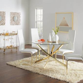 108441+190512*4 5PC SETS DINING TABLE + 4 CHAIRS