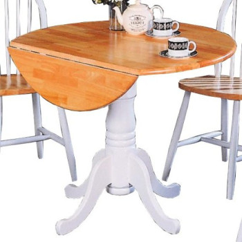 4241 Damen Round Pedestal Drop Leaf Table
