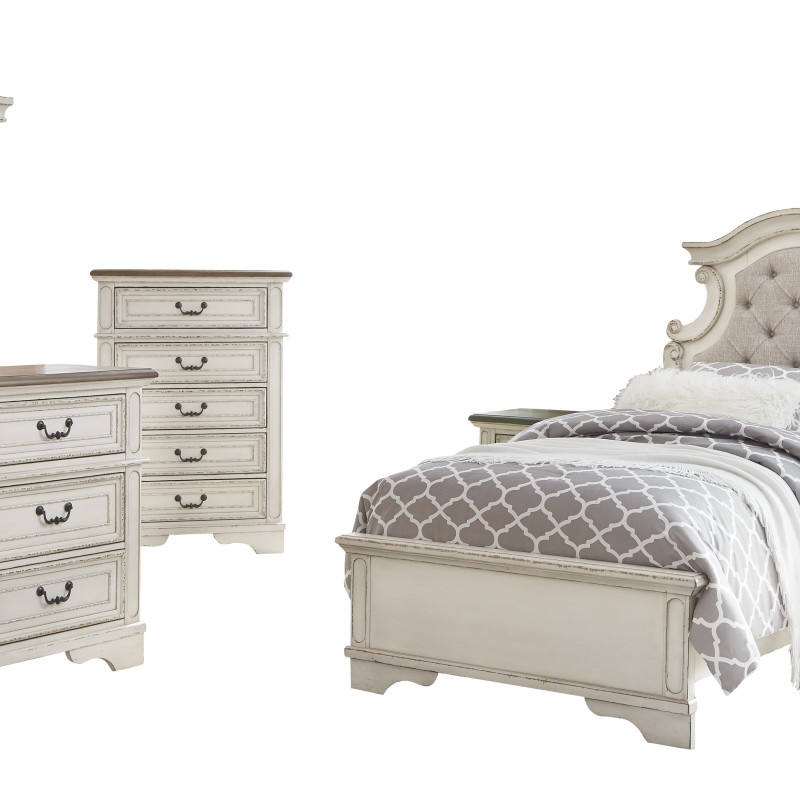 B743 Realyn 4PC SETS Twin UPH Panel Bed