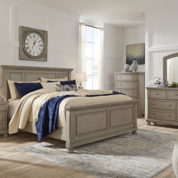 B733 Lettner 4PC SETS King Panel Bed