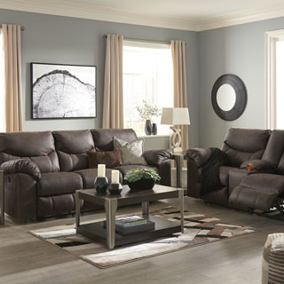 33803 Boxberg 2PC SETS Reclining Sofa + DBL Rec Loveseat w/Console