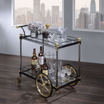 BLACK SERVING CART 98370