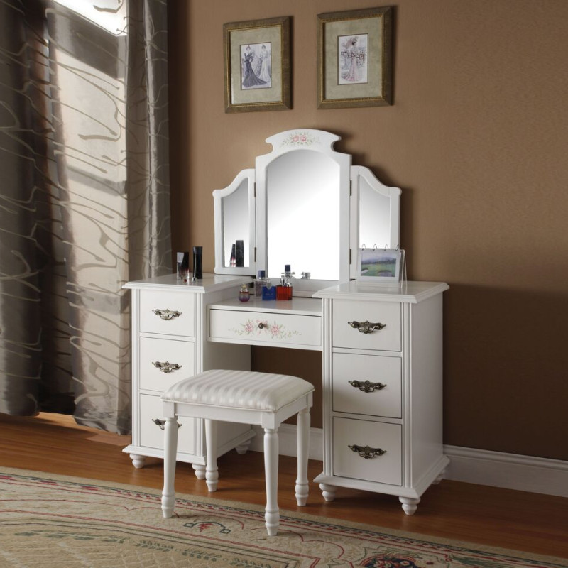 VANITY W/STOOL(MIRROR-90027) 90026