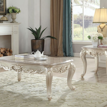 COFFEE TABLE W/MARBLE TOP 82440