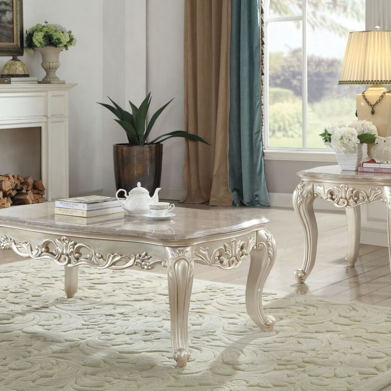 COFFEE TABLE W/MARBLE TOP 82440