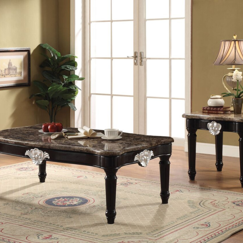 COFFEE TABLE W/MARBLE TOP 82150