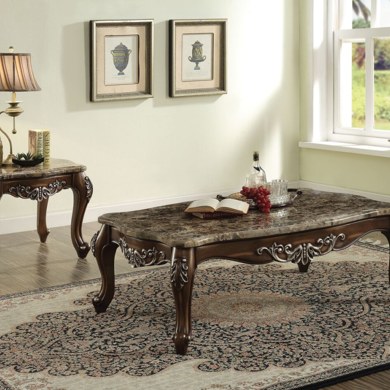 COFFEE TABLE W/MARBLE TOP 82145