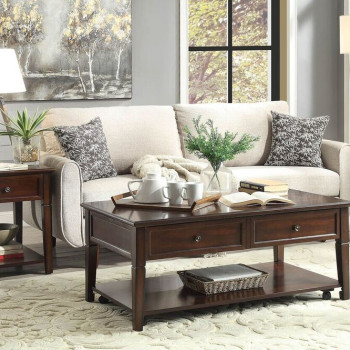 80254 WALNUT COFFEE TABLE W/LIFT TOP