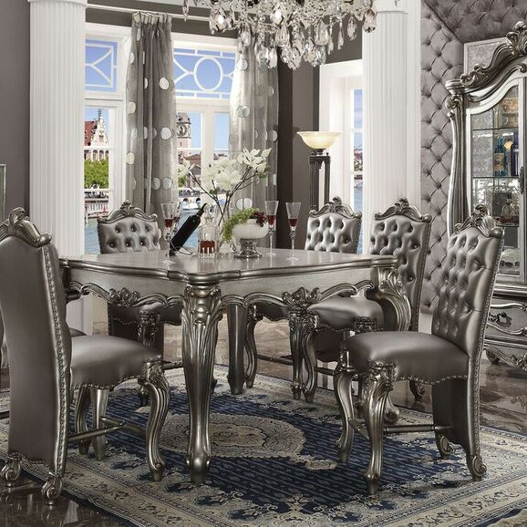 66835+66837*6 7PC SETS COUNTER HEIGHT TABLE + 6 COUNTER HRIGHT CHAIRS