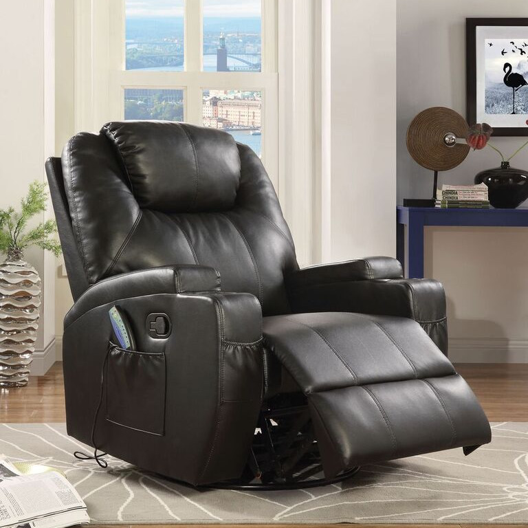 59277 BLACK ROCKER RECLINER W/SWIVEL