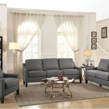 53756 GRAY FABRIC LOVESEAT