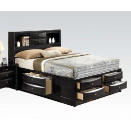 21610Q IRELAND BLACK QUEEN BED