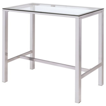 Bar Units and Bar Tables Contemporary Bar Table with Glass Top