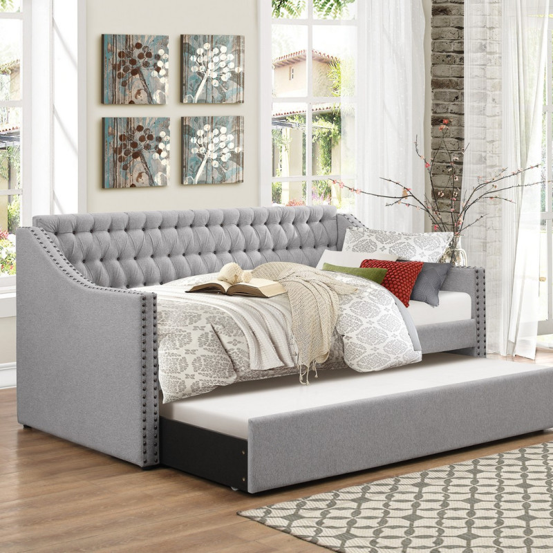 Tulney Daybed with Trundle - Grey 4966-A+B