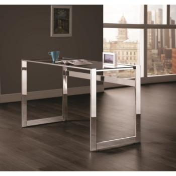 Contemporary Computer Desk with Chrome Legs 800746