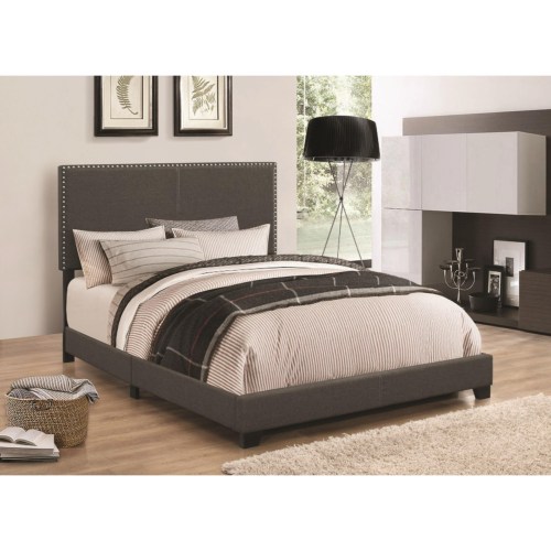 Upholstered Beds Upholstered Full Bed with Nailhead Trim 350061F