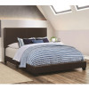 Dorian Brown Leatherette Upholstered Queen Bed 300762Q