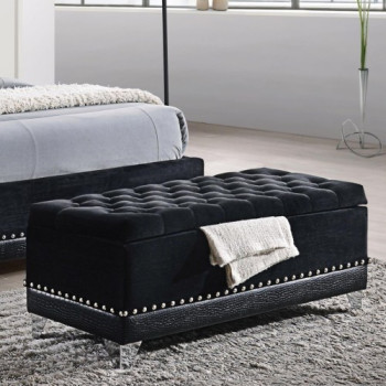 Barzini Glamorous Upholstered Bench Trunk 300644