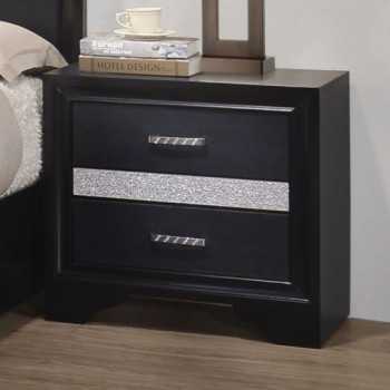 Miranda 2 Drawer Night Stand with Hidden Jewelry Tray 206362