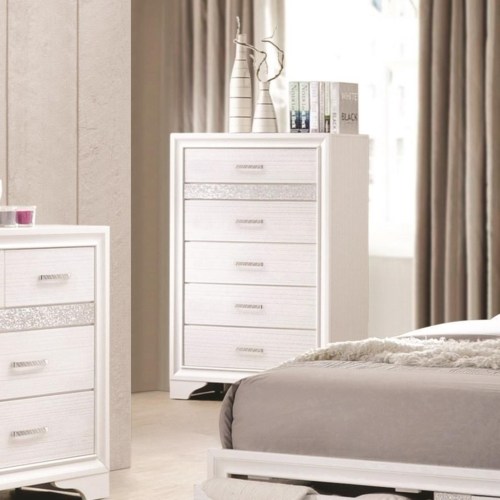 Miranda 5 Drawer Chest with Hidden Jewelry Tray