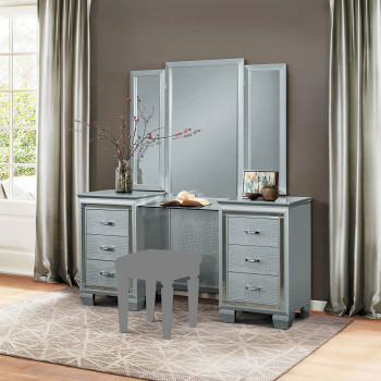 Allura Vanity with Mirror - Silver 1916-15