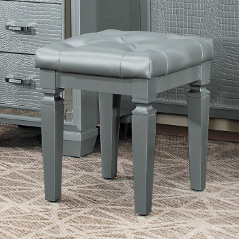 Allura Vanity Stool - Silver 1916-14
