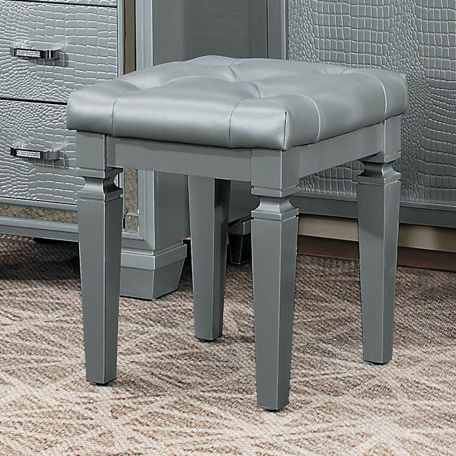 Allura Vanity Stool - Silver 1916-14