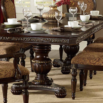 Russian Hill Double Pedestal Dining Table - Cherry 1808-112+B