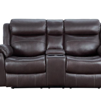 9990DB Yerba Double Lay Flat Reclining Love Seat with Center Console
