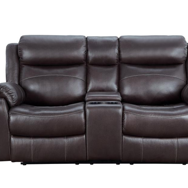 9990DB Yerba Double Lay Flat Reclining Love Seat with Center Console