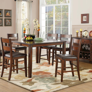 5547 Mantello 7PC SETS Counter Height Table + 6 Counter Height Chairs