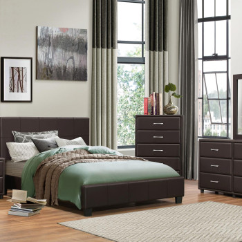 2220DBR Lorenzi California King Platform Bed