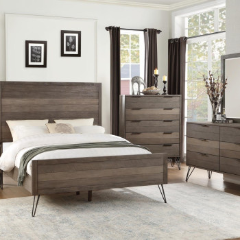 Urbanite 4PC SETS Queen Bed + Night Stand + Dresser + Mirror